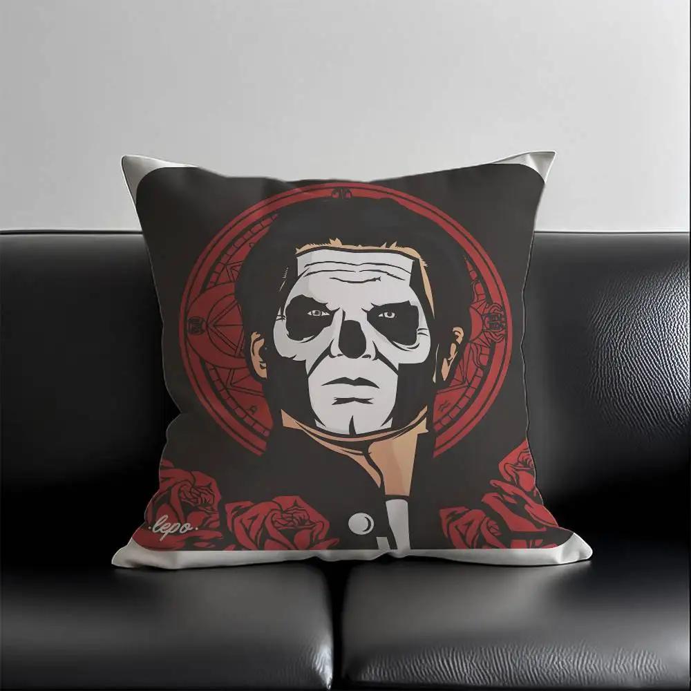 

G-GhostS Band Pillow Case Skin-Friendly And Comfortable Fabric Pillowcase Lnvisible Lilky Zipper 12x12Inch