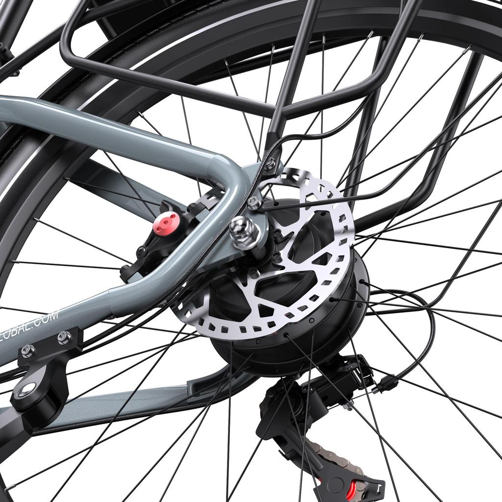 ONESPORT OT05 City Electric Bike 250W Motor 36V 18.2Ah Battery 27.5 Inch Tire - Grey