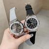 Watch Lady Domineering Personality Silicone Strap Sports Timing Running Seconds Large Dial Women'S Watch Diamond Waterproof