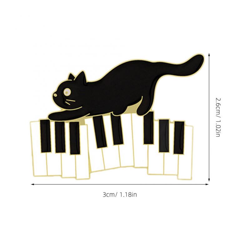 5-teiliges Set schwarze Katzen-Emaille-Broschen Kreative Rucksack-Modepins