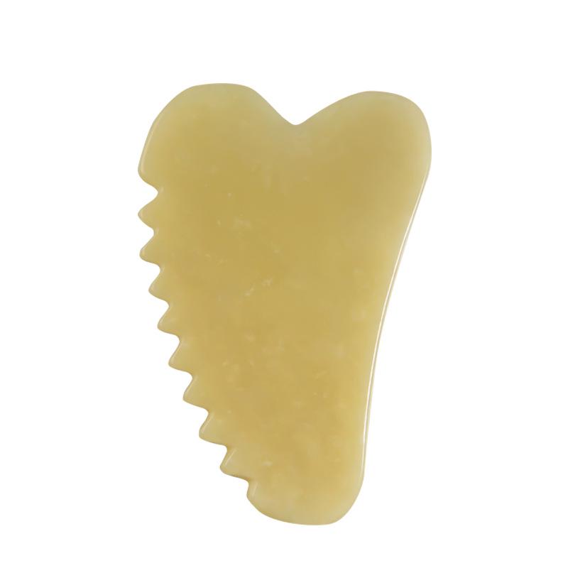 Heart-shaped Xiuyan Jade Gua Sha Board for Face and Eyes - Universal Beauty Tool