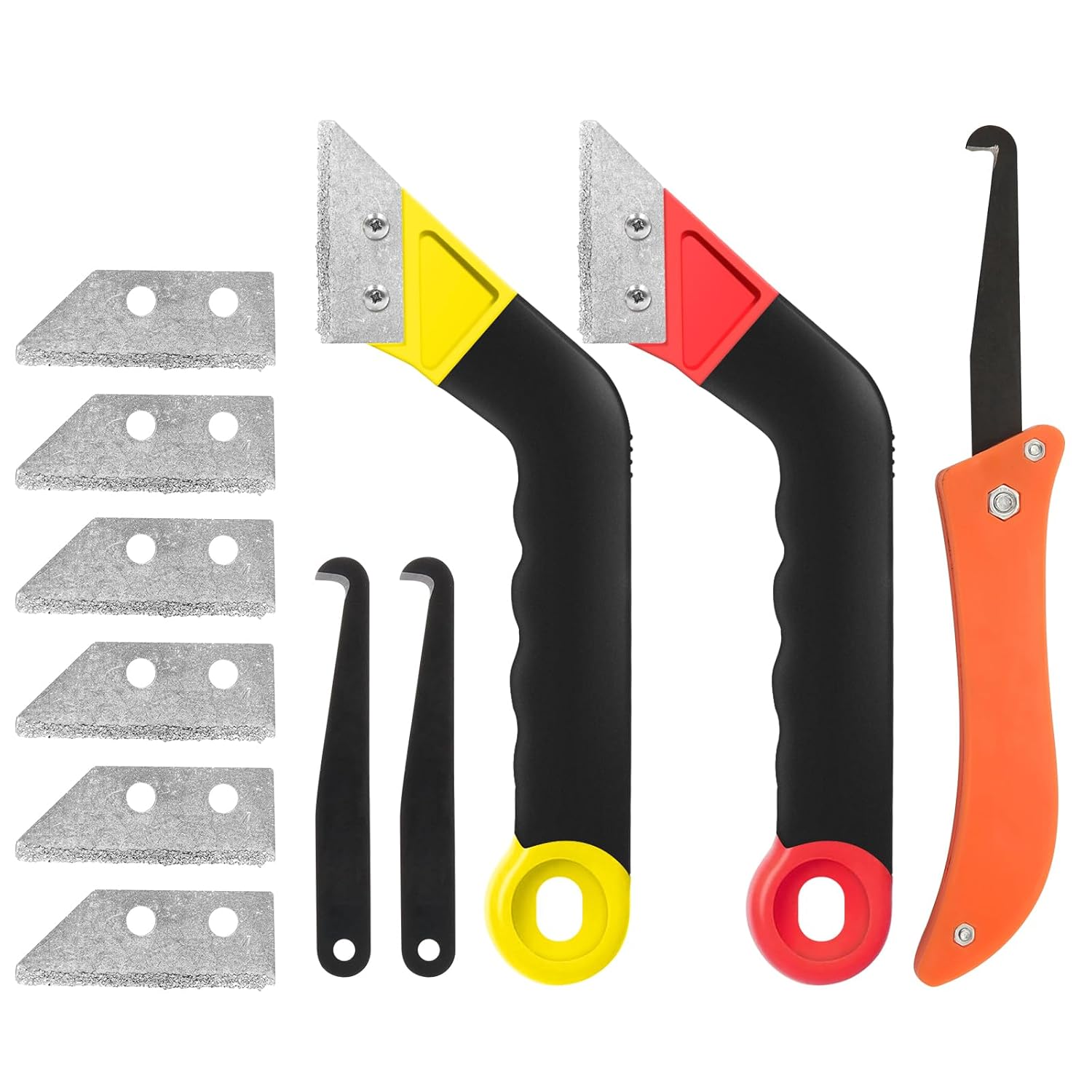 11 Pack Grout Removal Tool Kit, 2 Tile Grout Saws with 6 Extra Blades + Bonus Hand Grout Saw & 2 Grout Cleaning Blades, Ideal for Tile Gap Cleaning Pack of 11