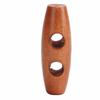 50pcs Reusable Wooden Toggle Buttons 2 Holes Design Wooden Sewing Buttons  For DIY Crafts