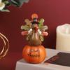 Resin Thanksgiving Pumpkin Turkey Statue Funny Miniature Figurine Sculpture Pumpkin Ornament  Home