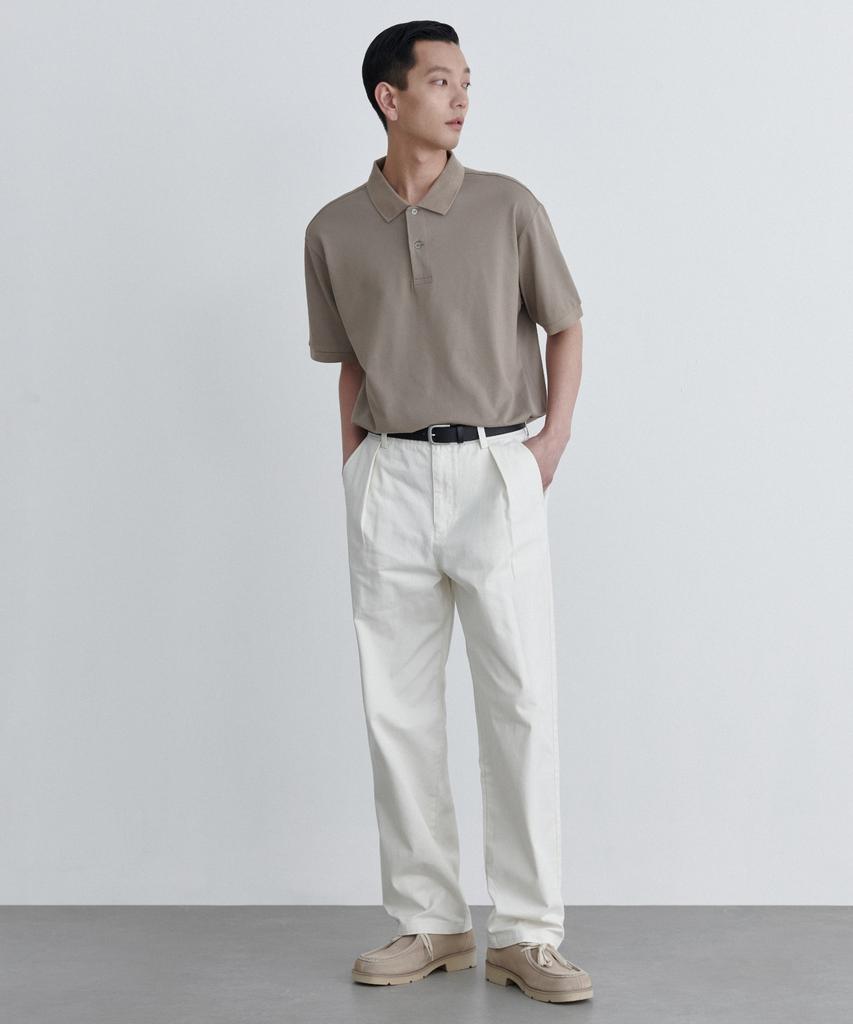 MUSINSA STANDARD Reverse One-Tuck Regular Fit Chino Pants [Cream]
