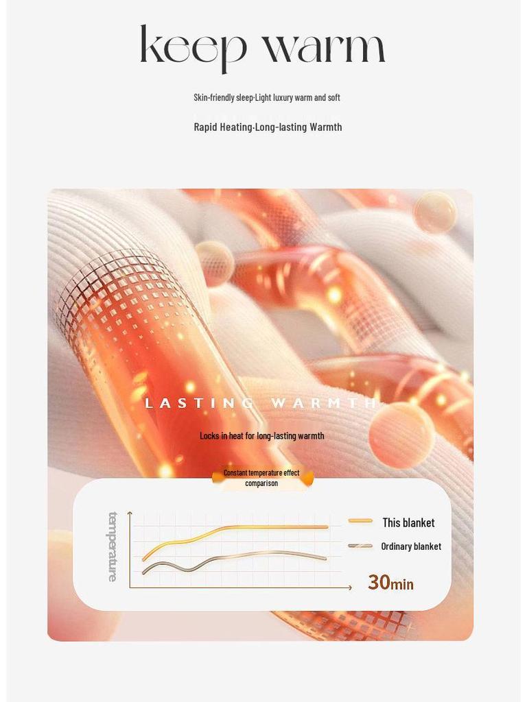 Thickened Winter Coral Fleece Blanket for Office, Sofa, or Bed - Cozy Nap Shawl & Air Conditioning Cover