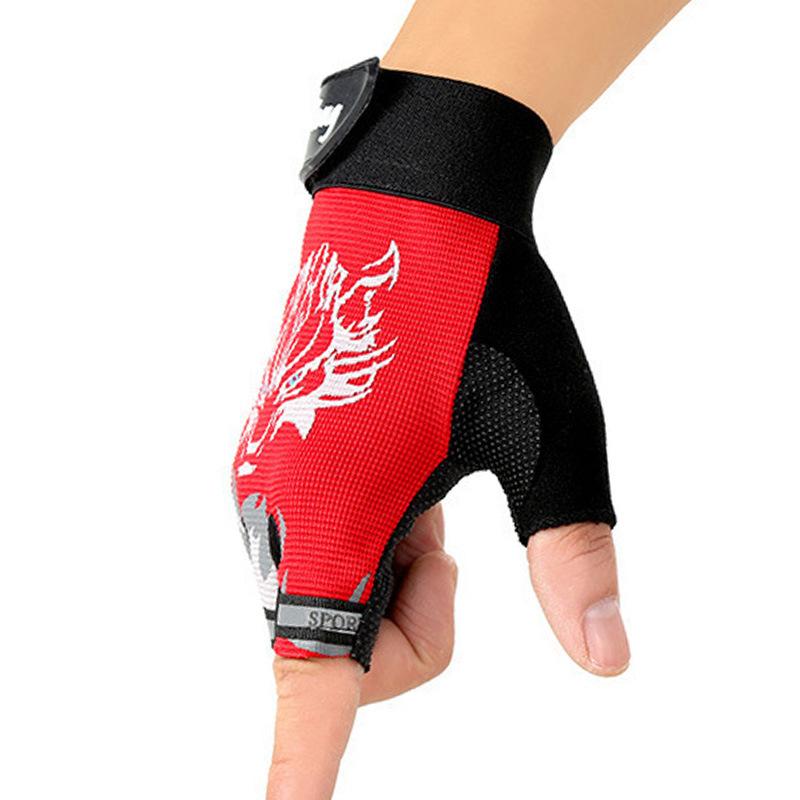 

Фитнес-перчатки с полупальцами мужские и женские нескользящие дышащие перчатки для занятий спортом на открытом воздухе весна и осень для упражнений бега езды на велосипеде M красный