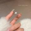 Zirconia Ring - Elegant and Exclusive Women's Small Luxury High-end Style Open Finger Ring - Versatile and Stylish Hand Accessory