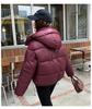 Women’s Short Detachable Hood Windproof Thicken Warm Winter Jacket With Raglan Sleeves