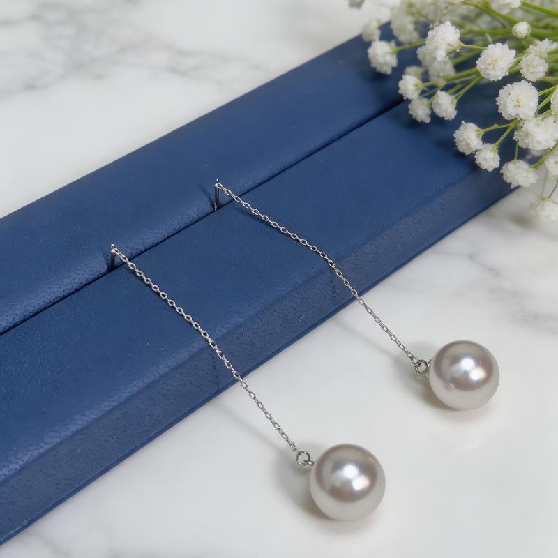 S925 Sterling Silver Pearl Dangle Earrings - Fashionable Temperament Studs