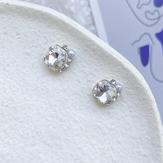 10Pcs Nail Art Rhinestones Sparkling Metal Ornaments Nail Art Accessories for DIY Crafts Nails Clothes Shoes Jewelry