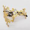 High Quality Vintage Half Face Mask Lace Metal Hollowed-out Masquerade Party Mask Diamond Inlaid Elastic Bands Princess Mask