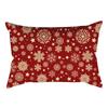 New Christmas Waist Pillow Case Long Pillow Pillow Golden Snowflake Home Cushion Cover