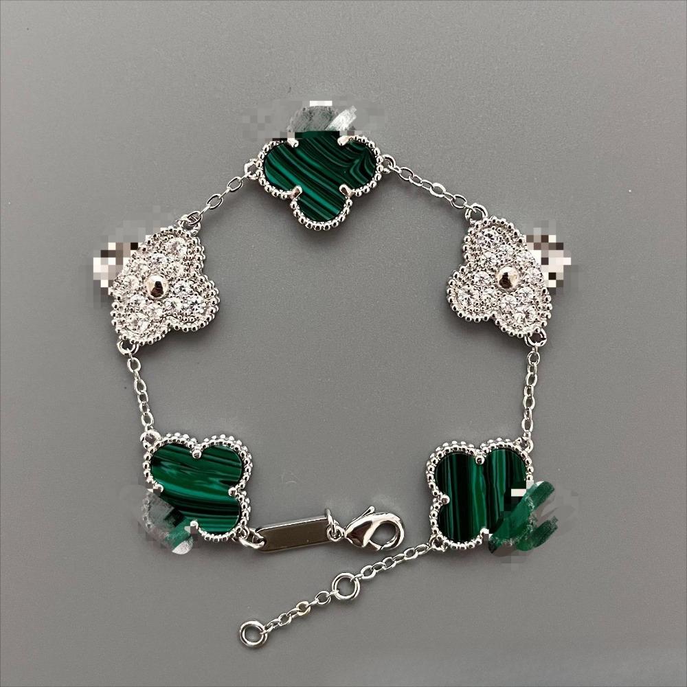 Fashionable Four-leaf Clover Five-flower Bracelet for Women 18k Double-sided Mother-of-pearl Fashion Niche Design Versatile Bracelet