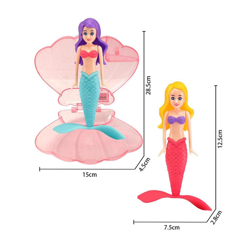 Mermaid Shell Water Play Toys - Sinking & Rotating for Kids