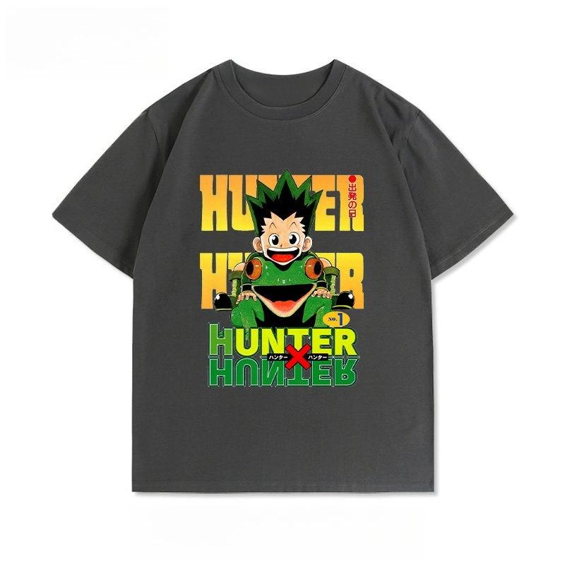 2026 New Hunter X Hunter Retro Anime Print Tshirt Short Sleeve Tshirt Mens and Womens Tshirt Mens Tshirt