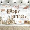 Dewprint Wizard Happy Birthday Banner Backdrop Wizard Party Decorations Magical Bdy Decorations Background for Room Decorations552