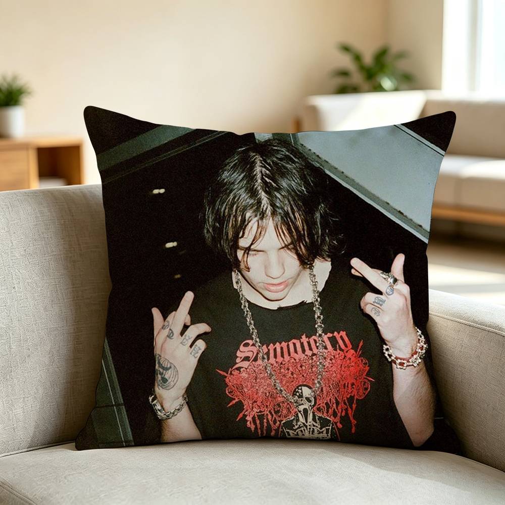 G-Grim Cemetery Sematary Musician Pillow Case Square Double-Sided Sofa Cushion Cover Bedroom Bedside Pillow