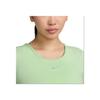 Nike Solid Logo Twist Short Sleeve T-Shirt Women Tops Steam-Green FN2852-376