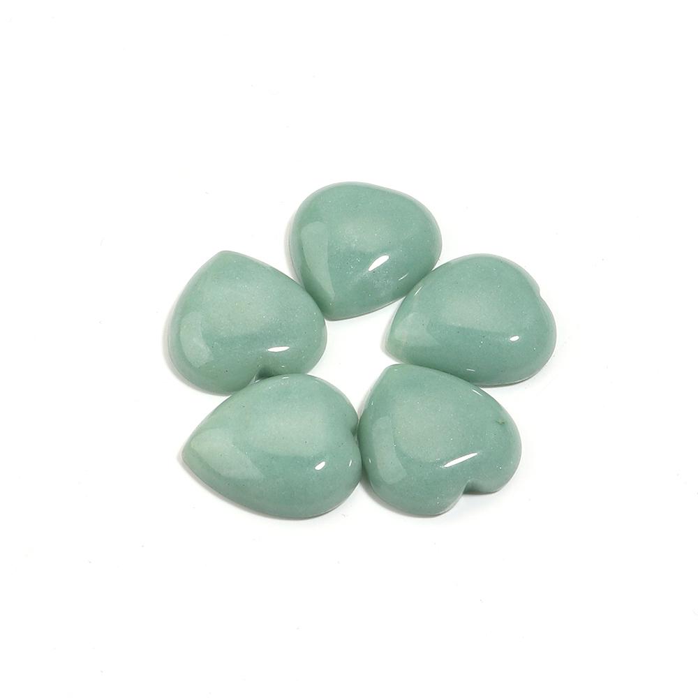 5pcs/lot 10mm 25mm Natural Stone Cabochon Agate Tiger Eye Opal Heart Shape Cabochon Beads For DIY Charms Ring Necklace Accessory