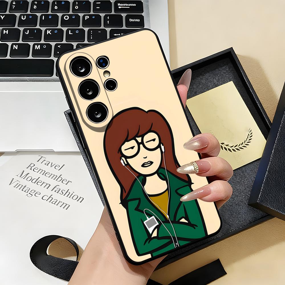 D-Daria Phone Case For Samsung S26 S25 S24 FE S23 S22 S21 Plus S20 Ultra Note20Ultra Black Soft Shell