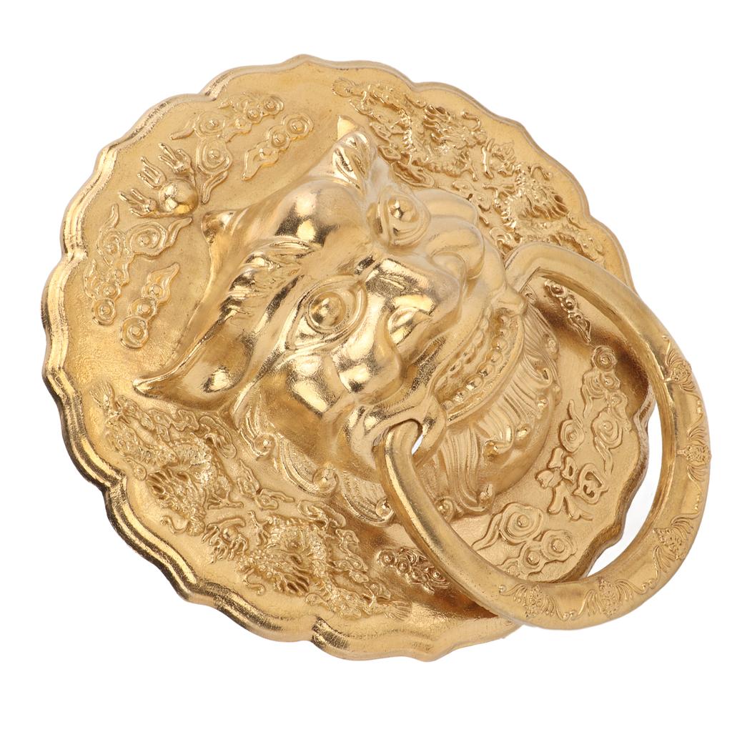 Türklopfer Chinesischer Tierkopf Stil Modelliert Antik Messing Einfache Installation Korrosionsbeständig