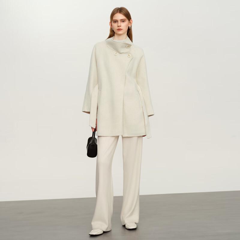 Elva' Island Women's Solid Double-Faced Wool Coat