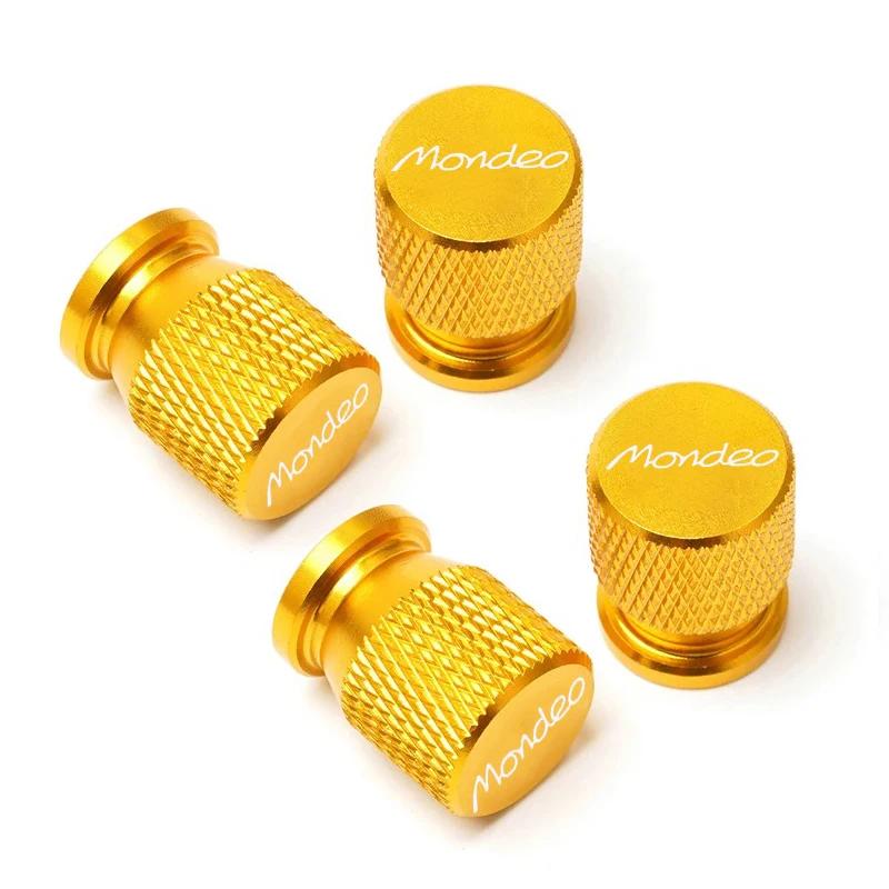 NOBP7 4PCS Car Wheel Tire Valve Caps Tyre Stem Covers Airdust Waterproof For Ford Ford Mondeo MK3 MK4 MK5 Auto Accessories