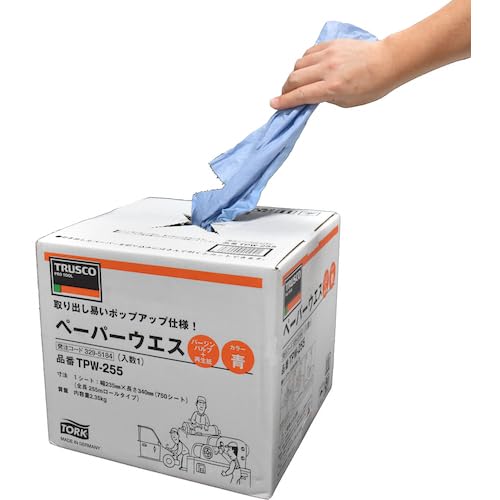 TRUSCO Paper Waste 235mmX255m Pop-up Type (1 roll) TPW-255