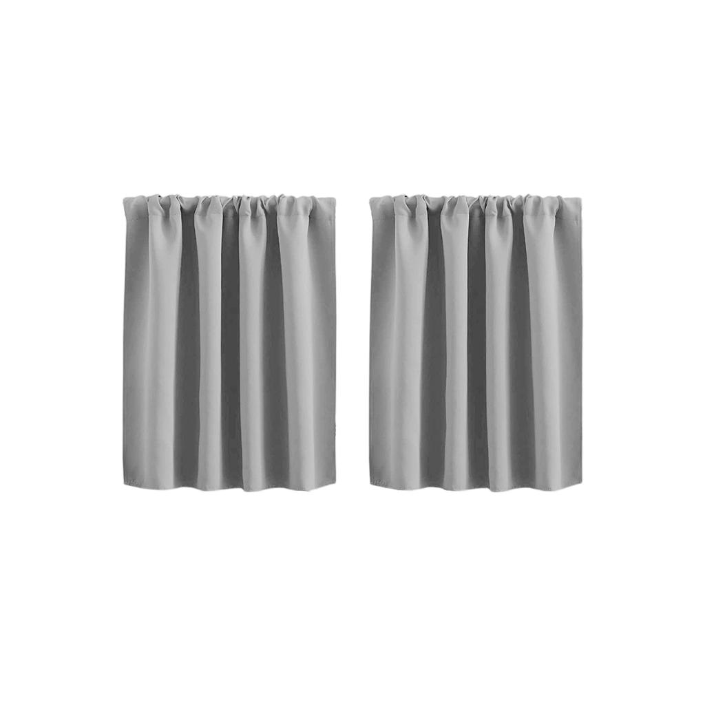 High Precision Solid Short Curtain Finished Blackout Curtain for Kitchen Partition and Cafe Use 40x60cm Set of 2 Panels