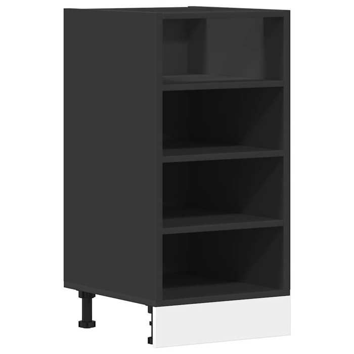 VidaXL Low Cabinet "Riga" Black 40 X 44.5 X 81.5 Cm Engineered Wood 854203
