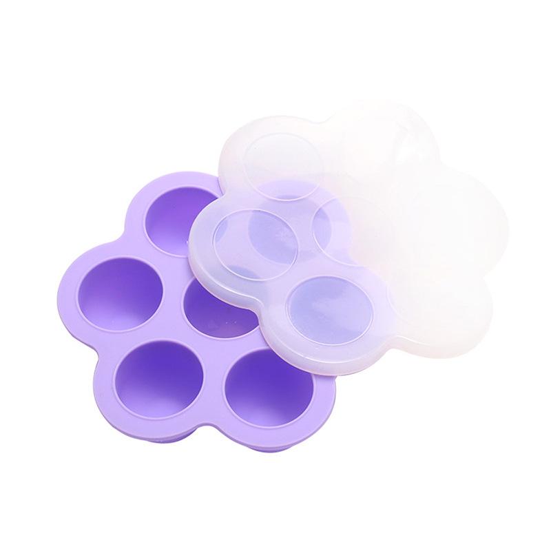 Baby Food Silicone Freezer Tray with Lid - High-Temperature Resistant, Sealed Compartment Mold