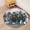 Custom Name Assassin’s Creed Printed Round Rug Carpet Chair Rug Area Rug Entryway Doormats,for Office Chair Living Room Bedroom Kitchen Room.
