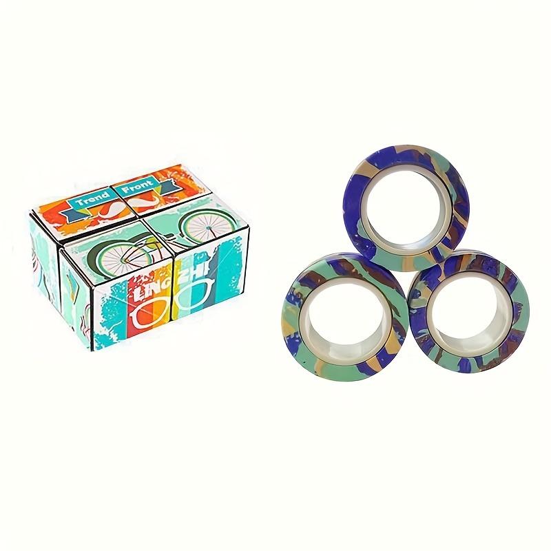 

2 шт. Разнообразие геометрии кубик Рубика с вращающимся гироскопом Магнитный браслет Развивающие игрушки для снятия стресса Infinite Life