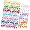 100pcs Colorful Carabiner Clasp Key Chain Lobster Clasps Rotating Keychain Hooks
