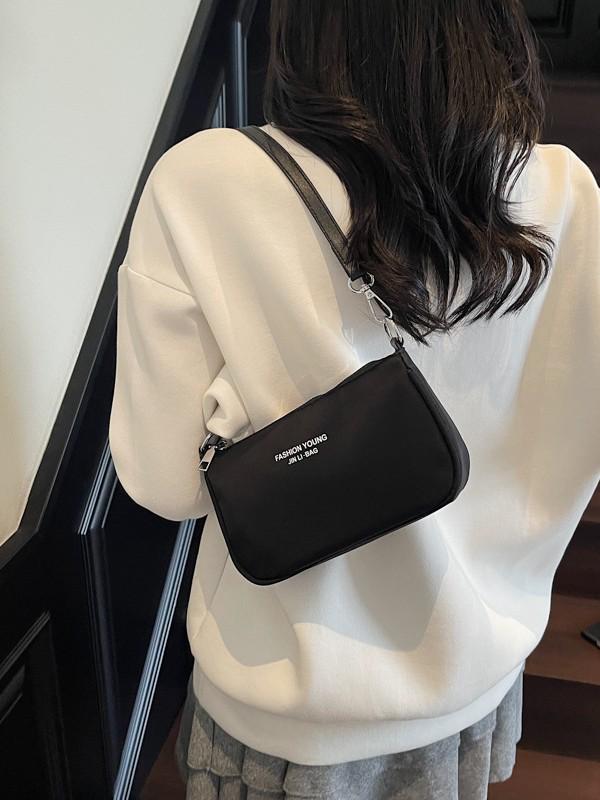 New Women's Textured Letter Fashion Small Crossbody & Shoulder Bag