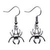 Gothic Spider Charm Dangle Earrings Halloween Horror Arachnid Drop Earrings Dark Punk Goth Jewelry