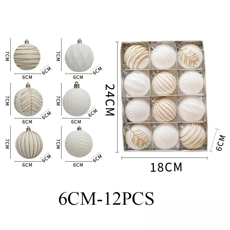 6/12pcs 6cm Wine Red Christmas Ball Ornaments Christmas Tree Party Decoration New Year Christmas Spheres Pendant Velvet Balls