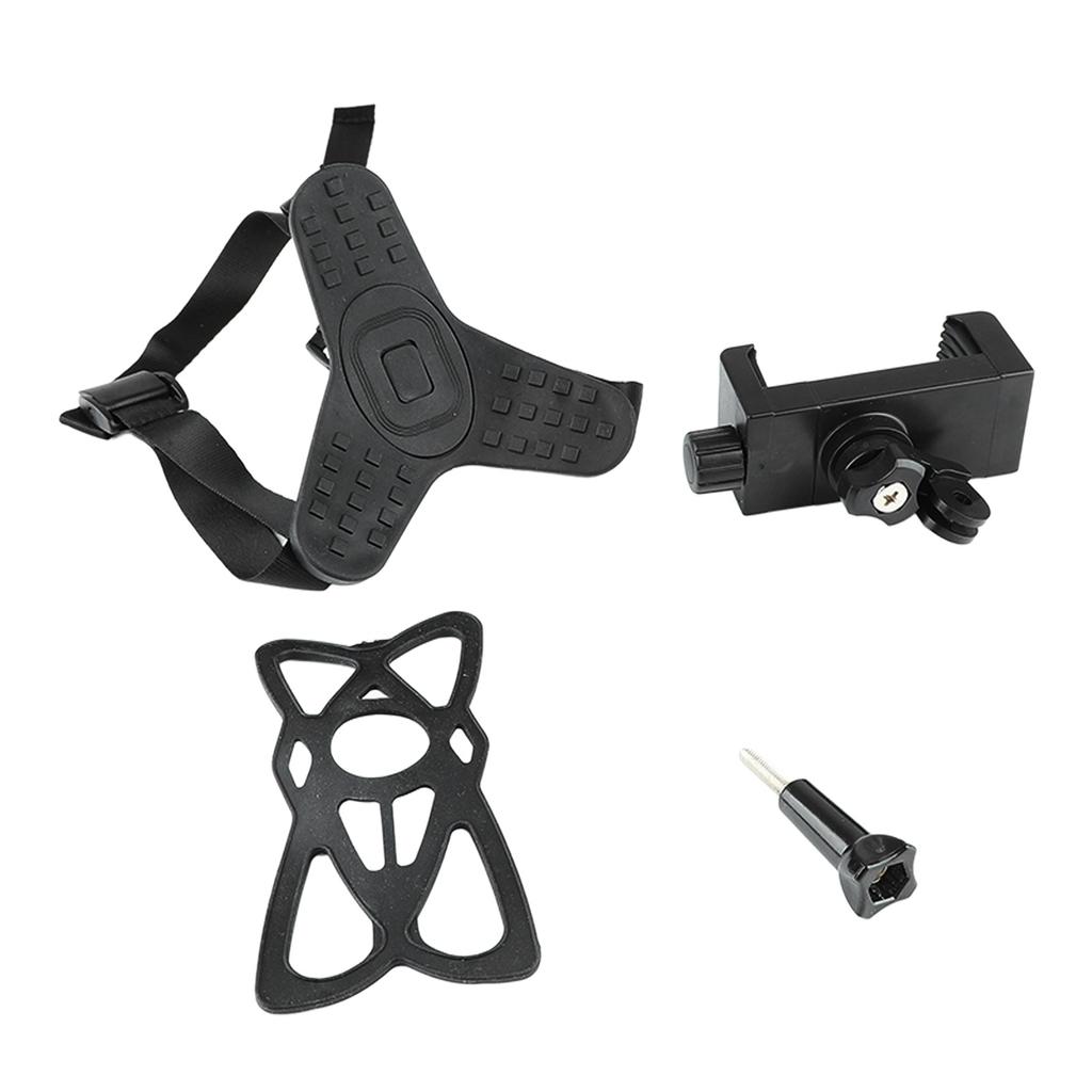 Helmet Chin Mount Lightweight Soft Silicone Helmet Strap Holder Accessories for Sports Cameras Mobile Phones