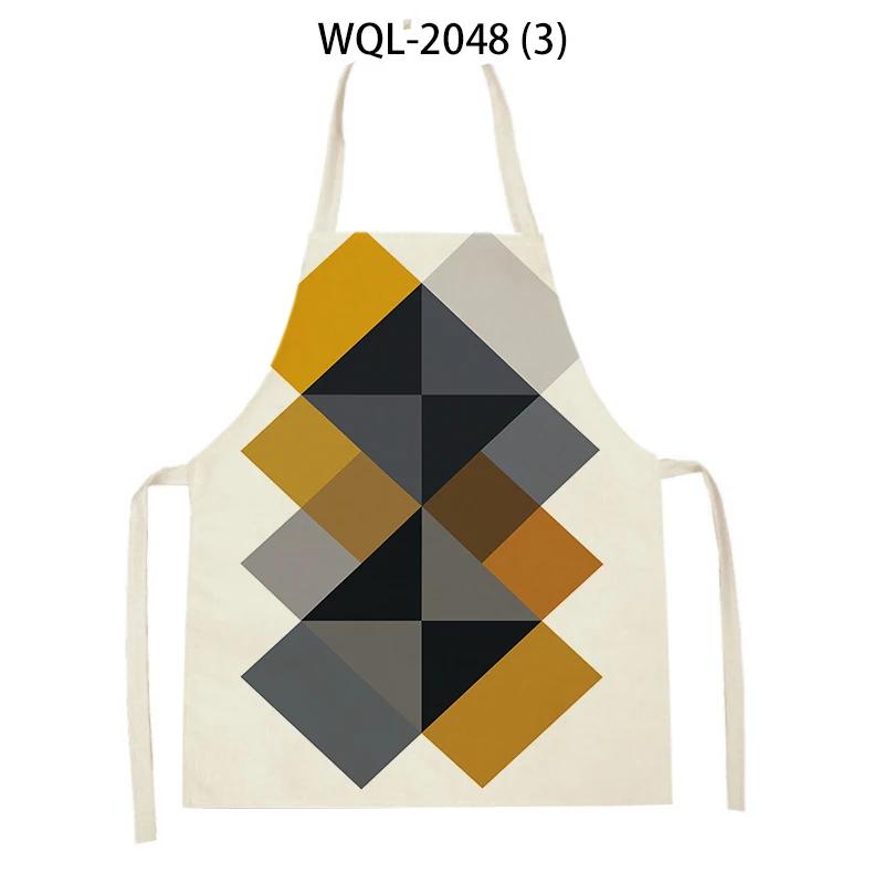 Adult Kids Geometry Stripes Arrow Pattern Kitchen Sleeveless Aprons Women Men Cleaning Apron Home Cooking Pinafores