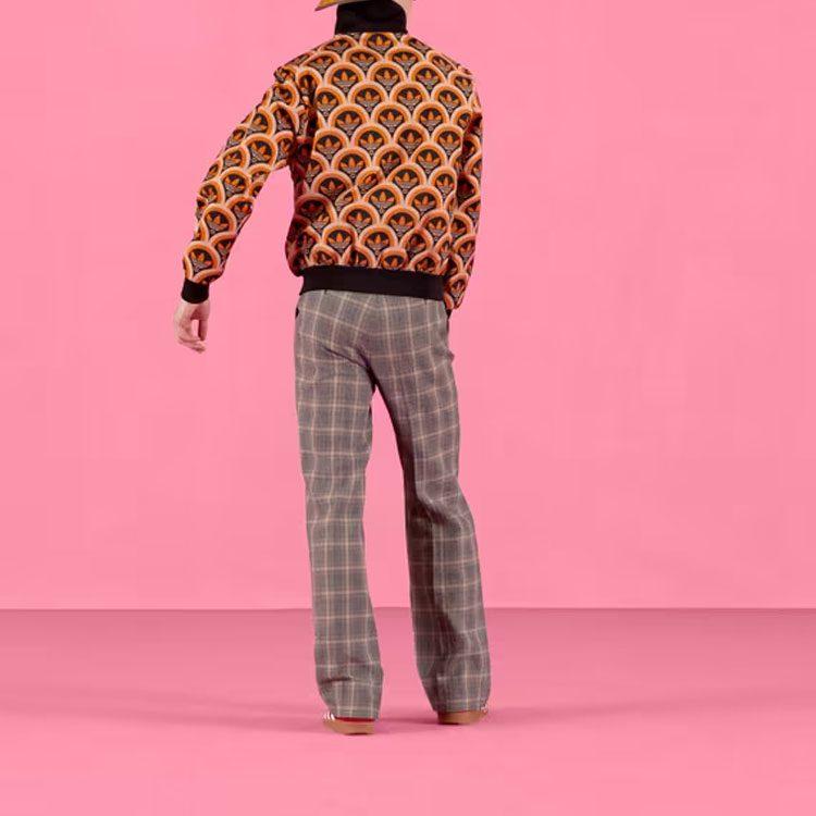 Gucci Giacca con Stampa Trefoil Adidas X 696653-ZAJFB-9202