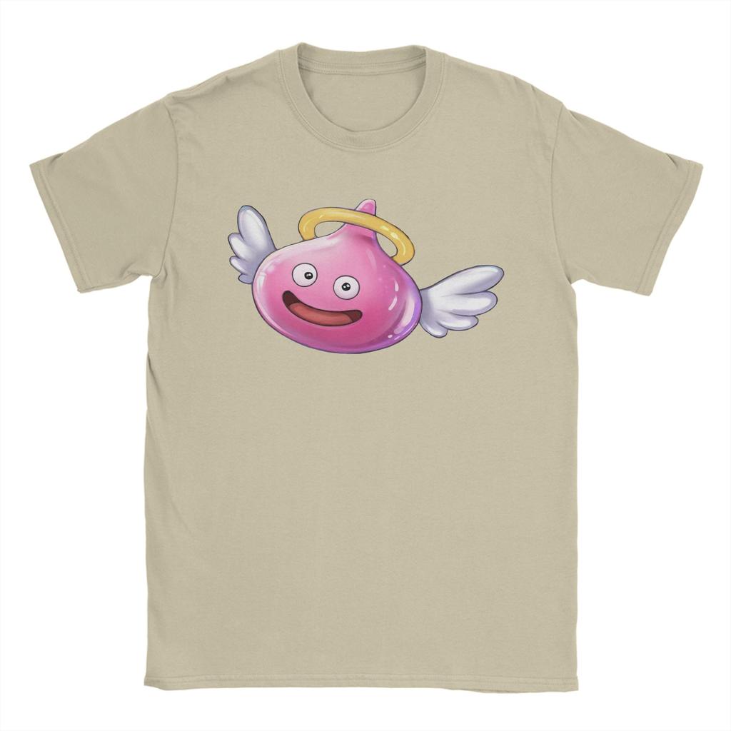 Angel Slime Anime Game Dragon Quest Unisex's T Shirts  Unique Tee Shirt Short Sleeve Round Neck T-Shirts 100% Cotton Adult Clothes
