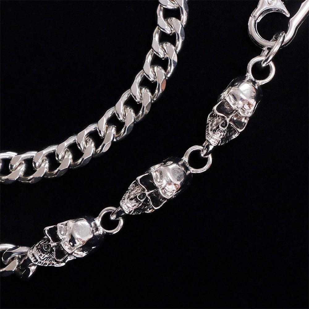 Accessories: Single-Layer Men's Skull Heavy Pants Chain, Personalized Skull Jeans Pants Chain