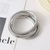 Bracciale Luce Lusso Moda Versatile Bracciale a Tre Strati Colore Misto Avvolgimento Bracciale Elastico
