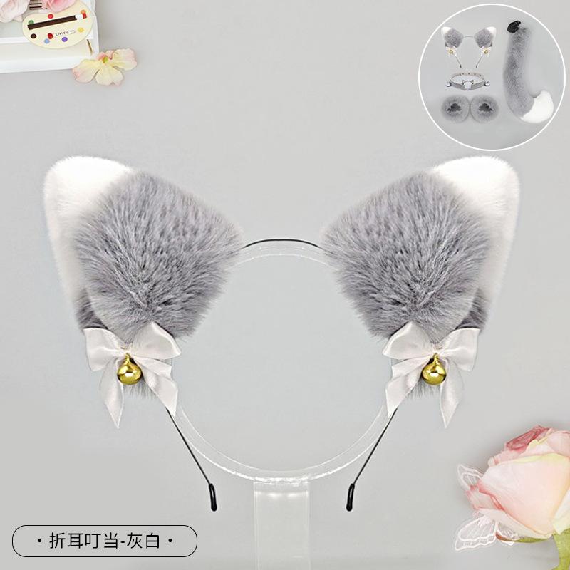 Handmade Japanese Beast Ear Headband Cute Plush Cat Ears Lolita Headdress Fox Ear Accessories Cat Ear Headband