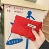 Small fresh floral quilted cotton change bag cute mini portable travel port red envelope storage card bag