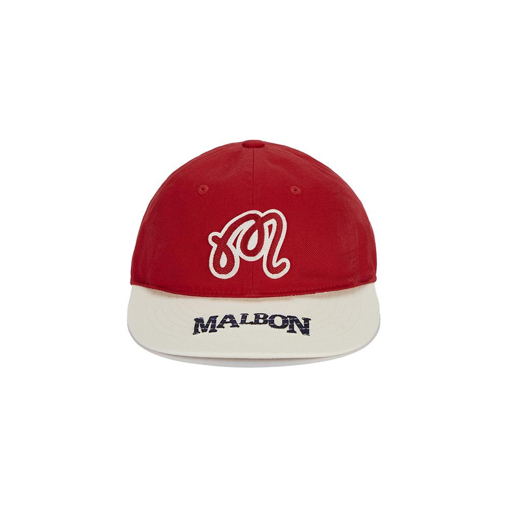 MALBON GOLF Malbon Logo Artwork Ball Cap Red