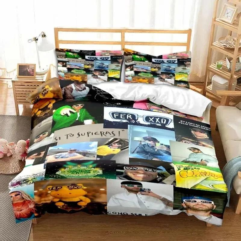 3D Print Ferxxo Feid Rapper Bedding Set Double Twin King Duvet Cover Comforter Pillowcase Boys Girls Adults Bedroom