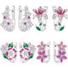 Orstarry S925 Silver Earring Exquisite Elegant Pink Magnolia Flower and Cherry Blossom Earring For Women Birthday Gift