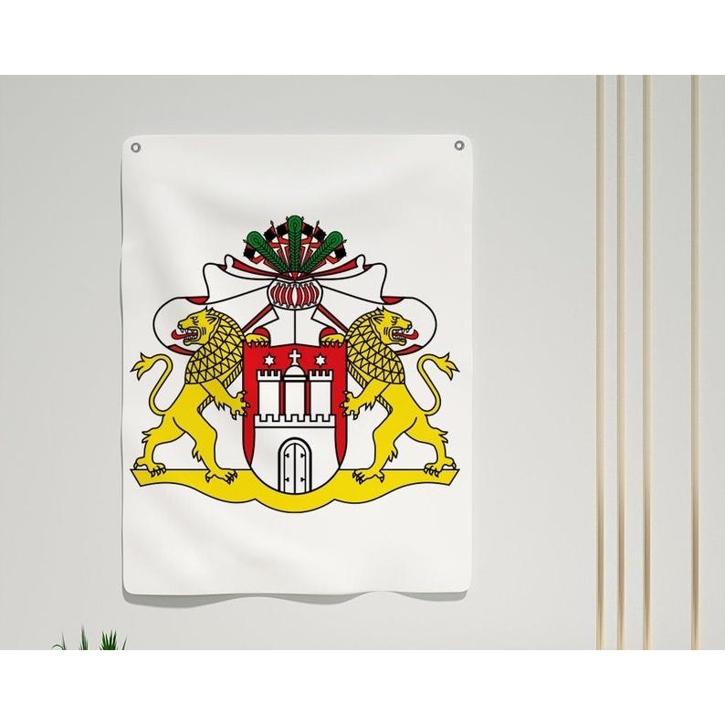 Hamburg coat of arms tapestry 75x100 чёрный